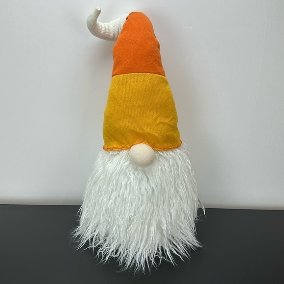 Gnome Candy Corn Hat Decoration Moldable Hat Stone Filled Bottom Fall Halloween - Picture 11 of 11